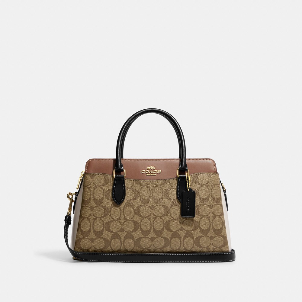 NWT Coach Outlet Darcie Carryall In Colorblock Signature Canvas - Picture 1 of 7